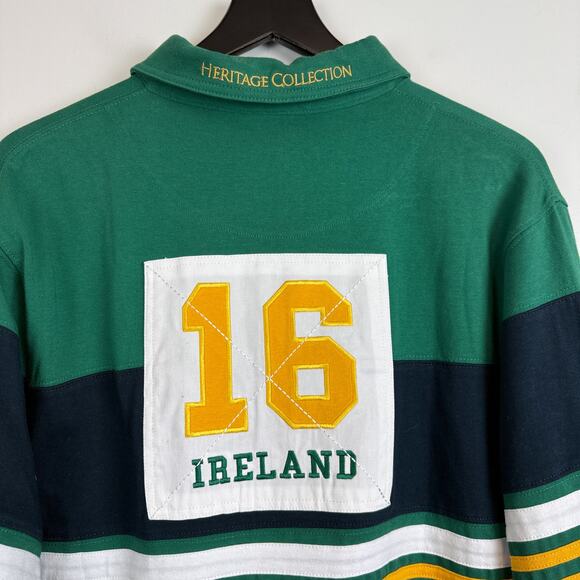 Retro Irish Heritage Collection #16 Green Polo Shirt Mens - L - Picture 7 of 11